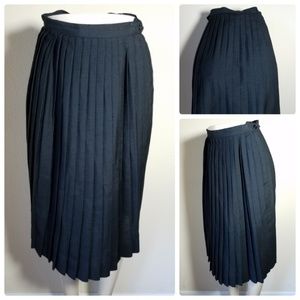 Rosecrest Vintage Mod Retro Black Pleated Skirt